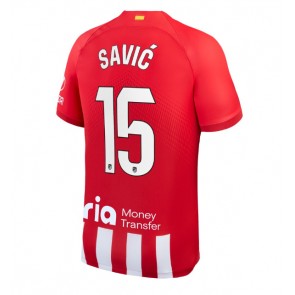 Lacne Muži Futbalové dres Atletico Madrid Stefan Savic #15 2023-24 Krátky Rukáv - Domáci